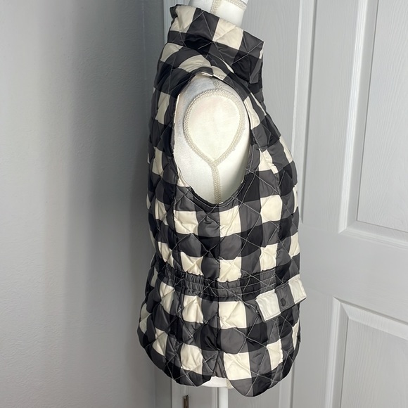 TALBOT’S  down-filled checkerboard plaid sleeveless vest size MP - Picture 2 of 12